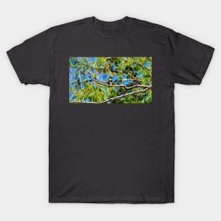 Belted Kingfisher Perched On a Tree Branch T-Shirt
